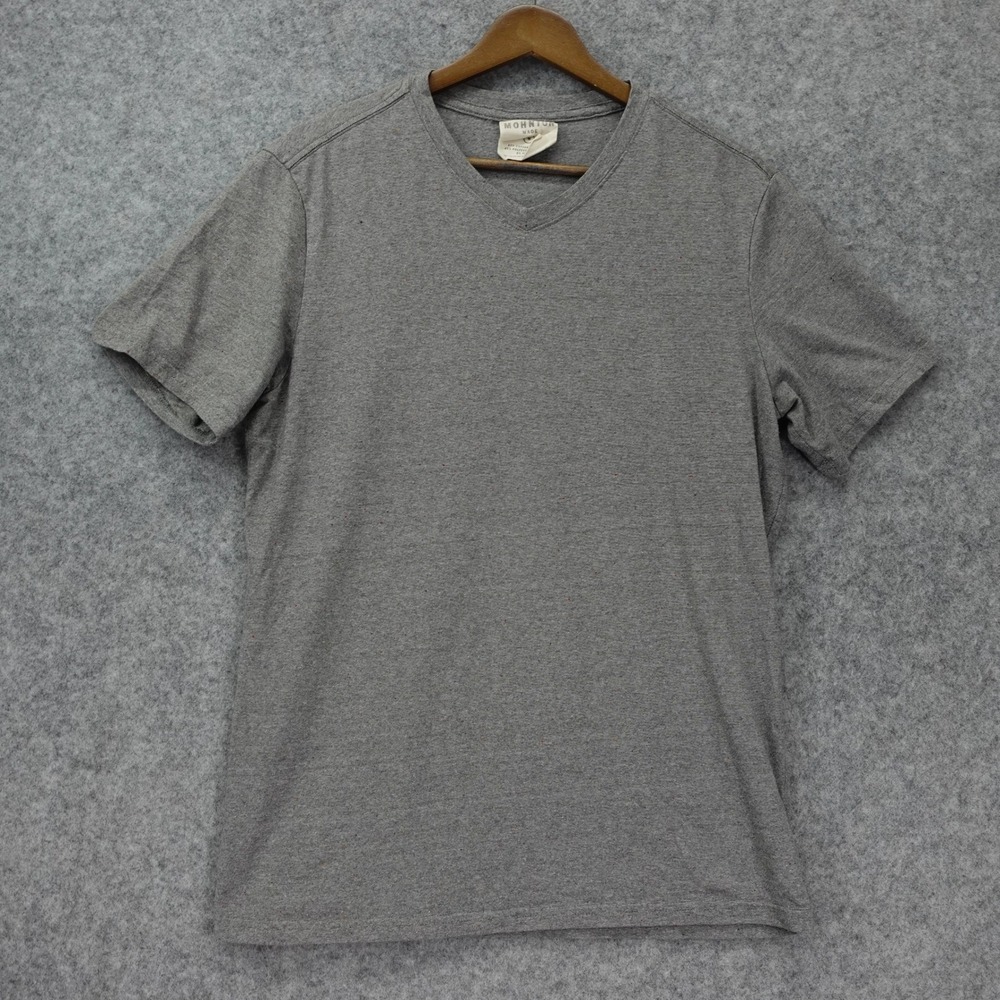 USA Made V Neck T Shirt Mens MEDIUM Heathered Speckled Fleck Retro Basic Preppy